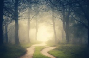 La forêt au crépuscule