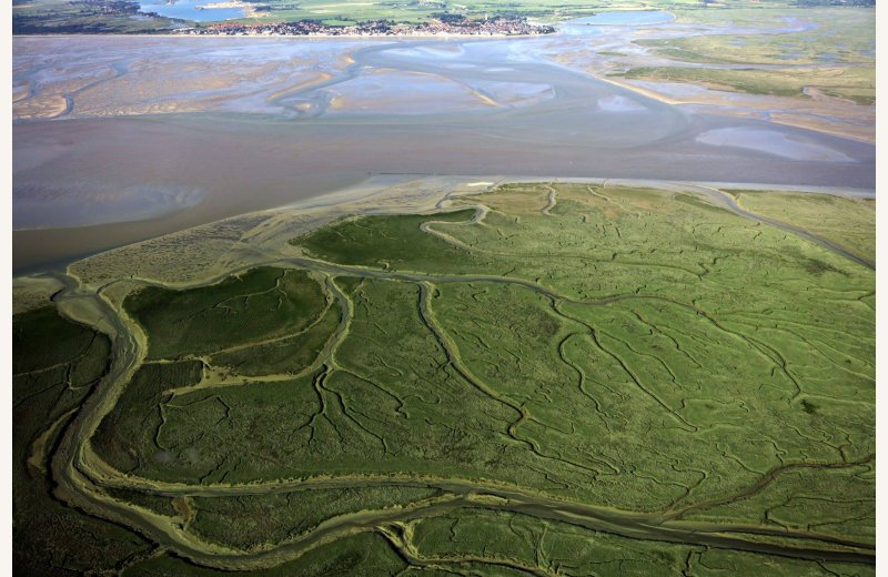 Vue aérienne de la Baie de Somme