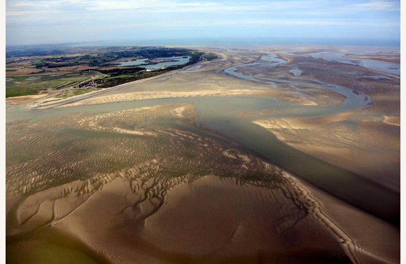 Vue aérienne de la Baie de Somme