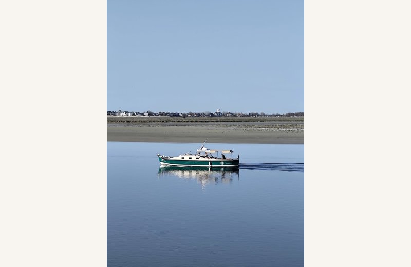 Pinasse en Baie de Somme devant les mollières